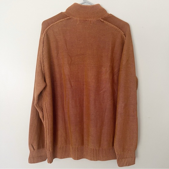 Vintage FX Fusion Men’s Cable Knit Fisherman Sweater Cotton Mock Neck Large - Picture 7 of 10